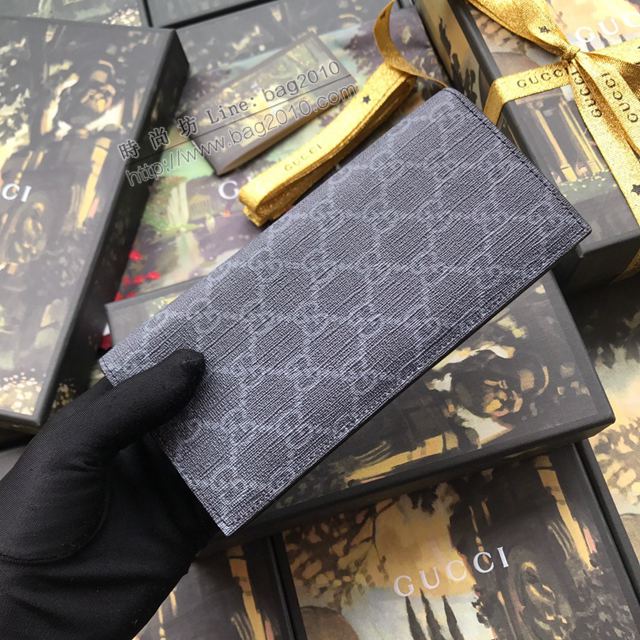 Gucci包 古馳錢包 459456黑pvc黑蛇 珊瑚蛇印花 高端品質男士西裝夾 Gucci男錢包  gudj1292